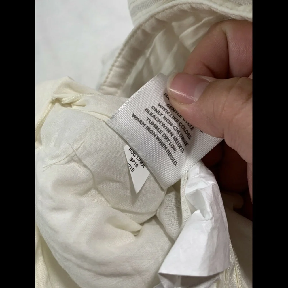 NIB‎ Hotel Collection Linen Fog Quilted (1) European Sham Pillow Case
